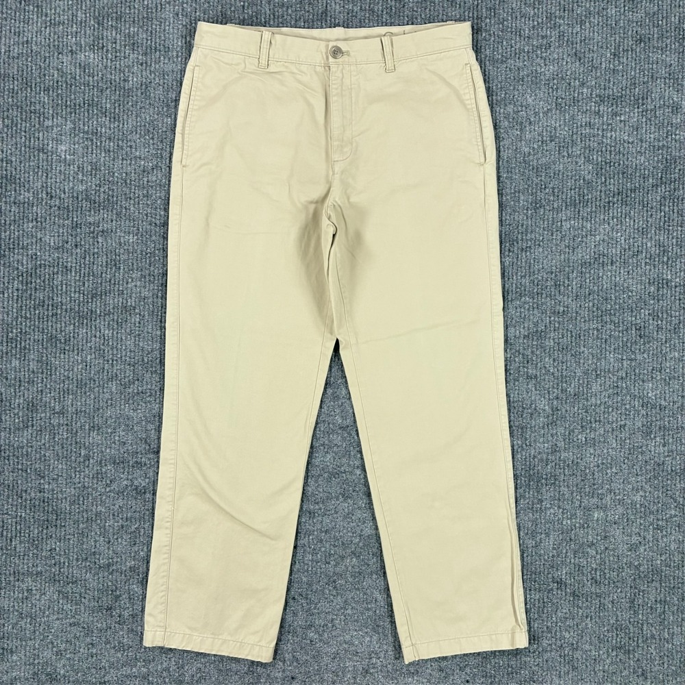 Calvin Klein Mens Chino Pants Size 33x30 Beige Straight Classic Casual Cotton